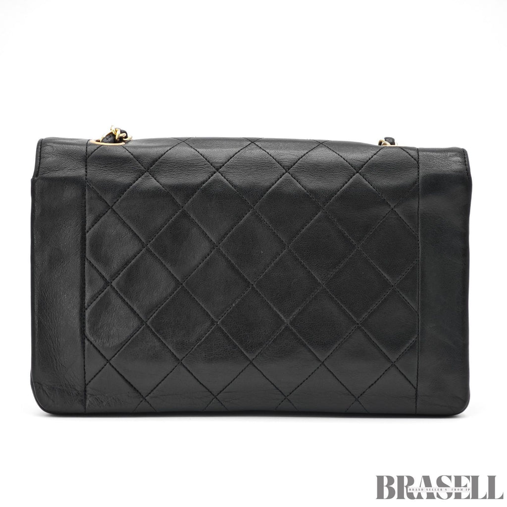 CHANEL Diana 25 Matelass Chain Shoulder Bag Black with 【ImportFeeFREE】