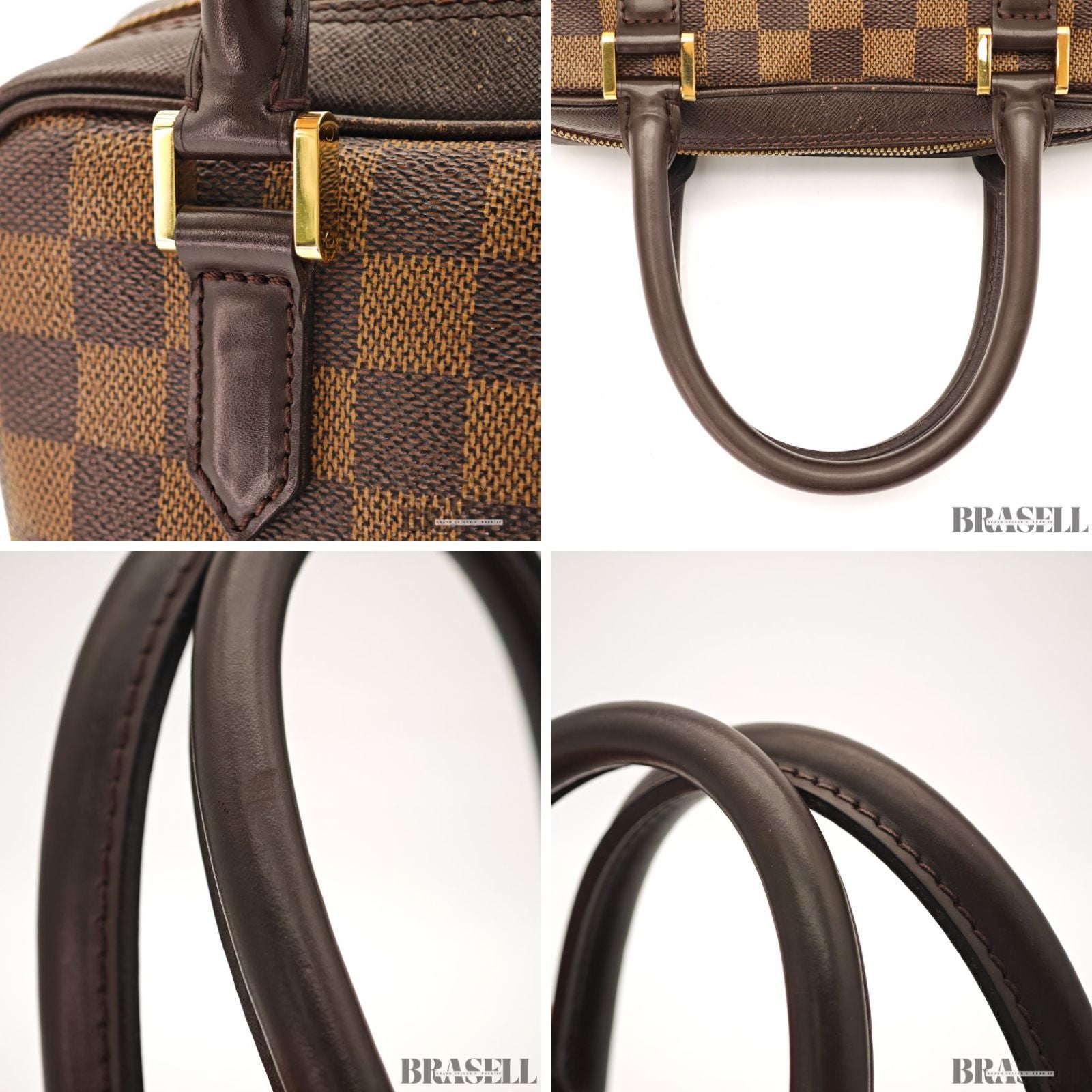 Louis Vuitton Damier Ebene Brera N51150 Handbag Brown 【ImportFeeFREE】