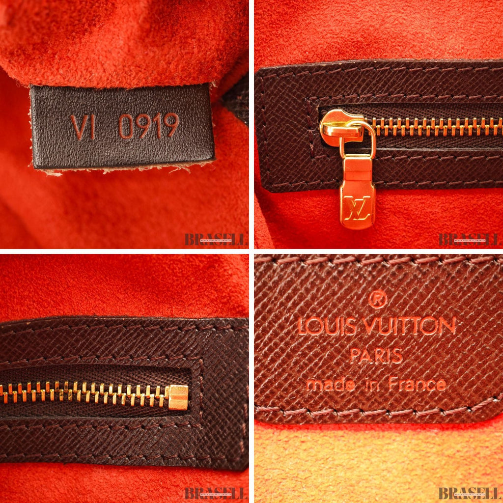 Louis Vuitton Damier Ebene Brera N51150 Handbag Brown 【ImportFeeFREE】