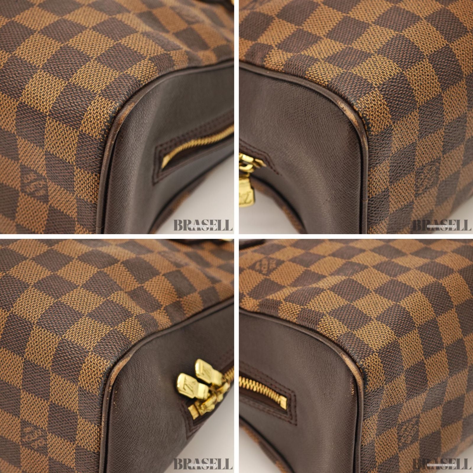 Louis Vuitton Damier Ebene Brera N51150 Handbag Brown 【ImportFeeFREE】