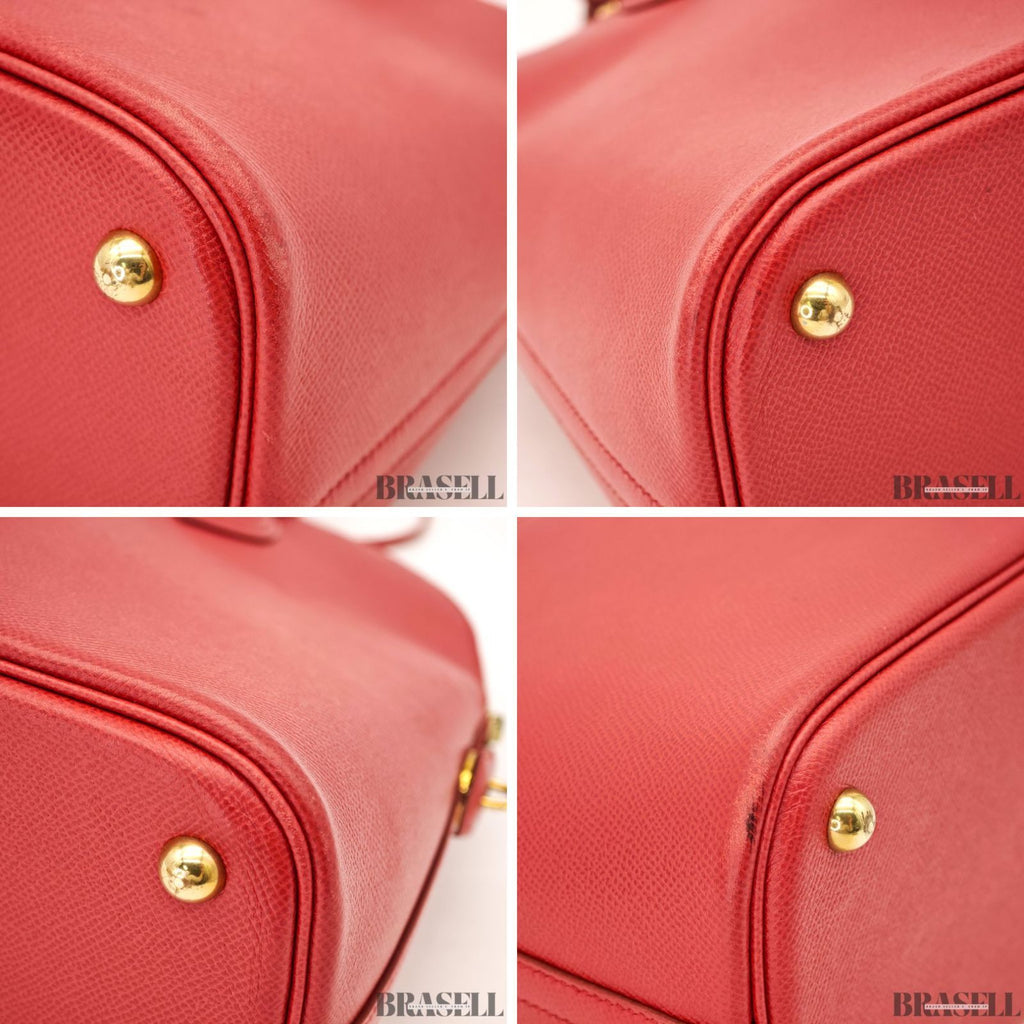 HERMES Bolide 35 2way Handbag Bag Cushvel Red 【ImportFeeFREE】