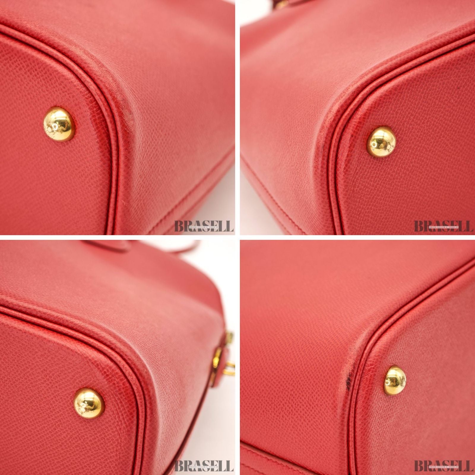 HERMES Bolide 35 2way Handbag Bag Cushvel Red 【ImportFeeFREE】