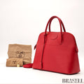 HERMES Bolide 35 2way Handbag Bag Cushvel Red 【ImportFeeFREE】