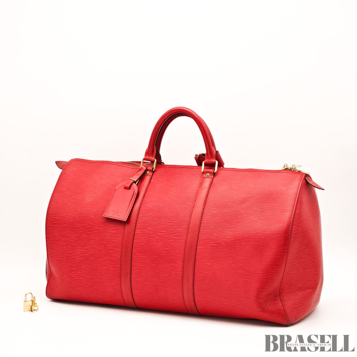 Louis Vuitton Keepall 50 epi red handbag boston 【ImportFeeFREE】