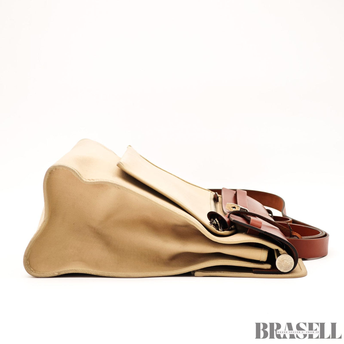Hermes Herbag Zip MM 2way Handbag beige brown【ImportFeeFREE】