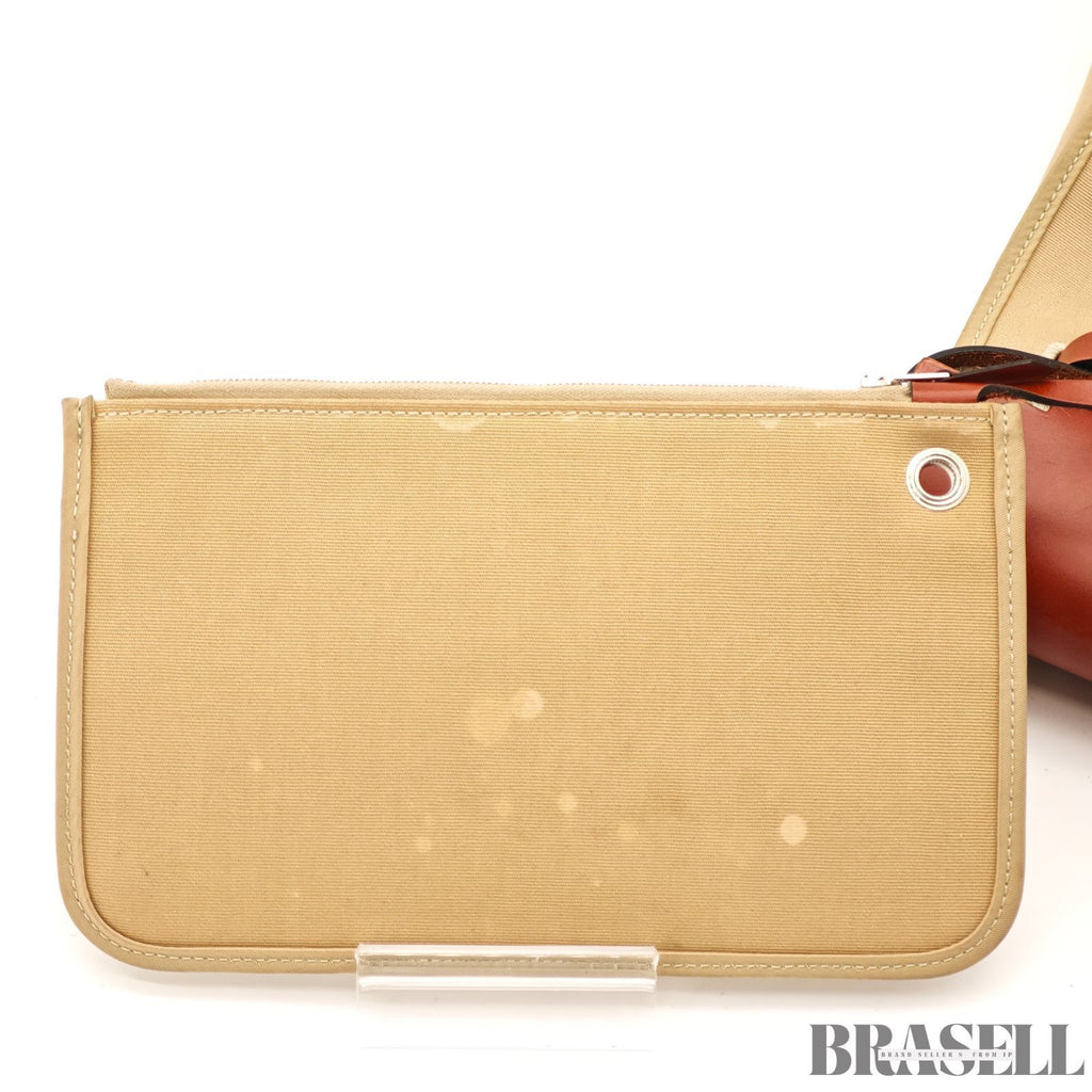 Hermes Herbag Zip MM 2way Handbag beige brown【ImportFeeFREE】