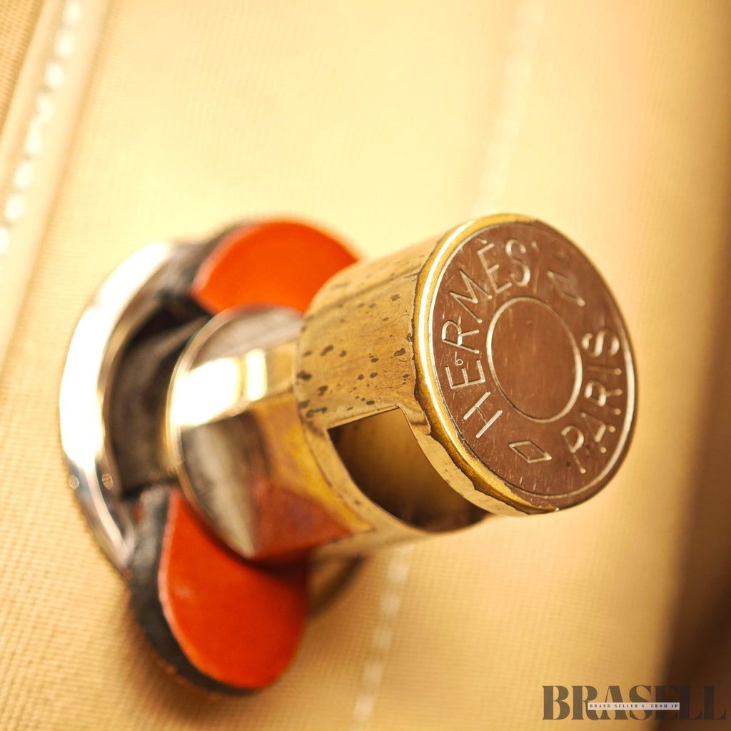 Hermes Herbag Zip MM 2way Handbag beige brown【ImportFeeFREE】