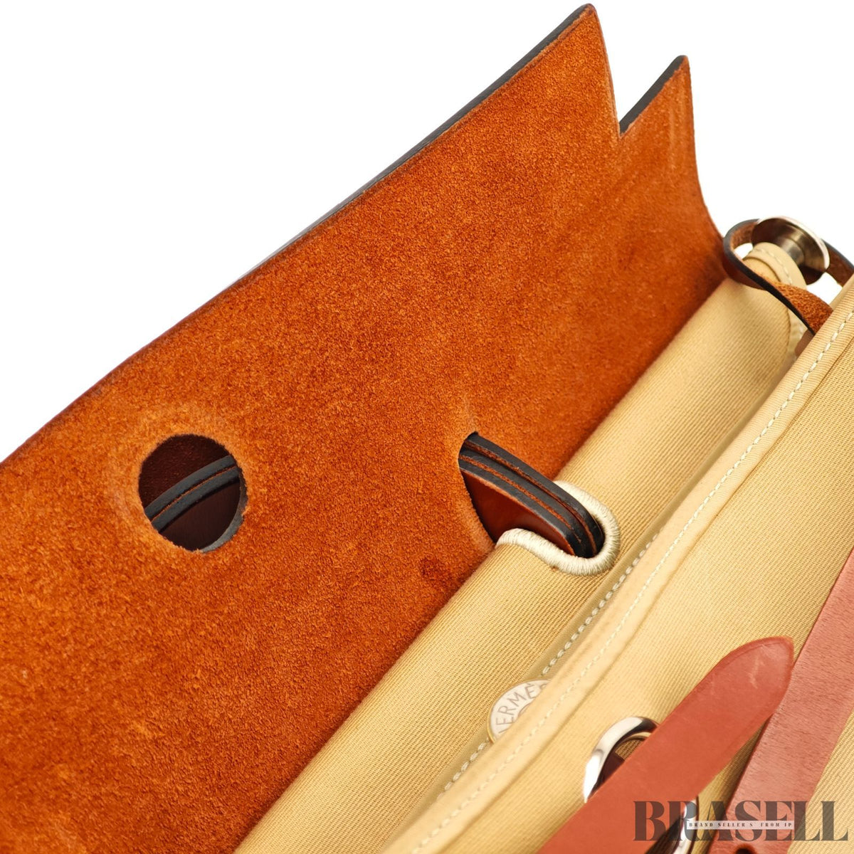 Hermes Herbag Zip MM 2way Handbag beige brown【ImportFeeFREE】
