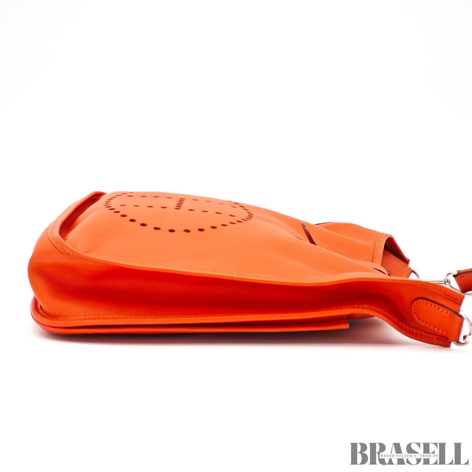 HERMES Evelyn 3 MM ShoulderBag Taurillon Clemence Orange【ImportFeeFREE】