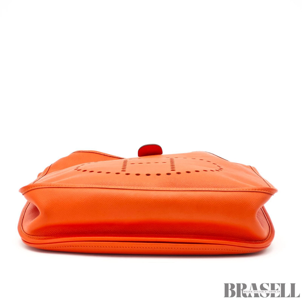 HERMES Evelyn 3 MM ShoulderBag Taurillon Clemence Orange【ImportFeeFREE】