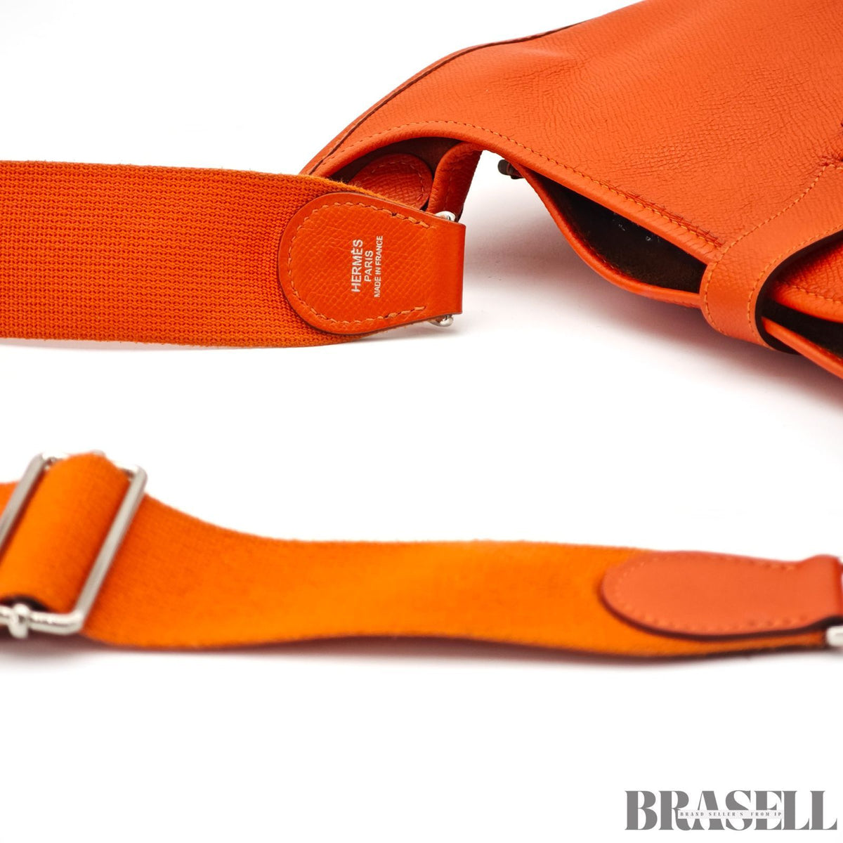 HERMES Evelyn 3 MM ShoulderBag Taurillon Clemence Orange【ImportFeeFREE】