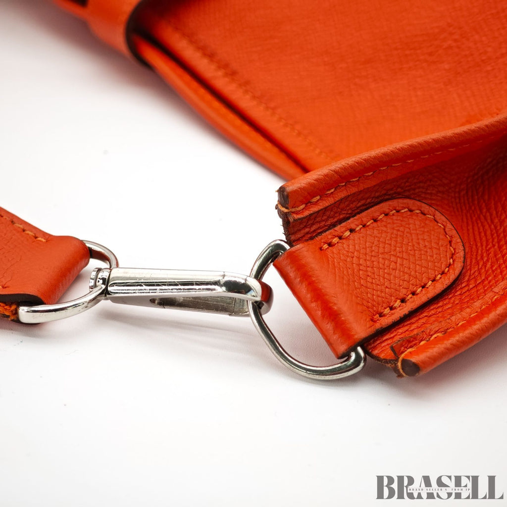 HERMES Evelyn 3 MM ShoulderBag Taurillon Clemence Orange【ImportFeeFREE】