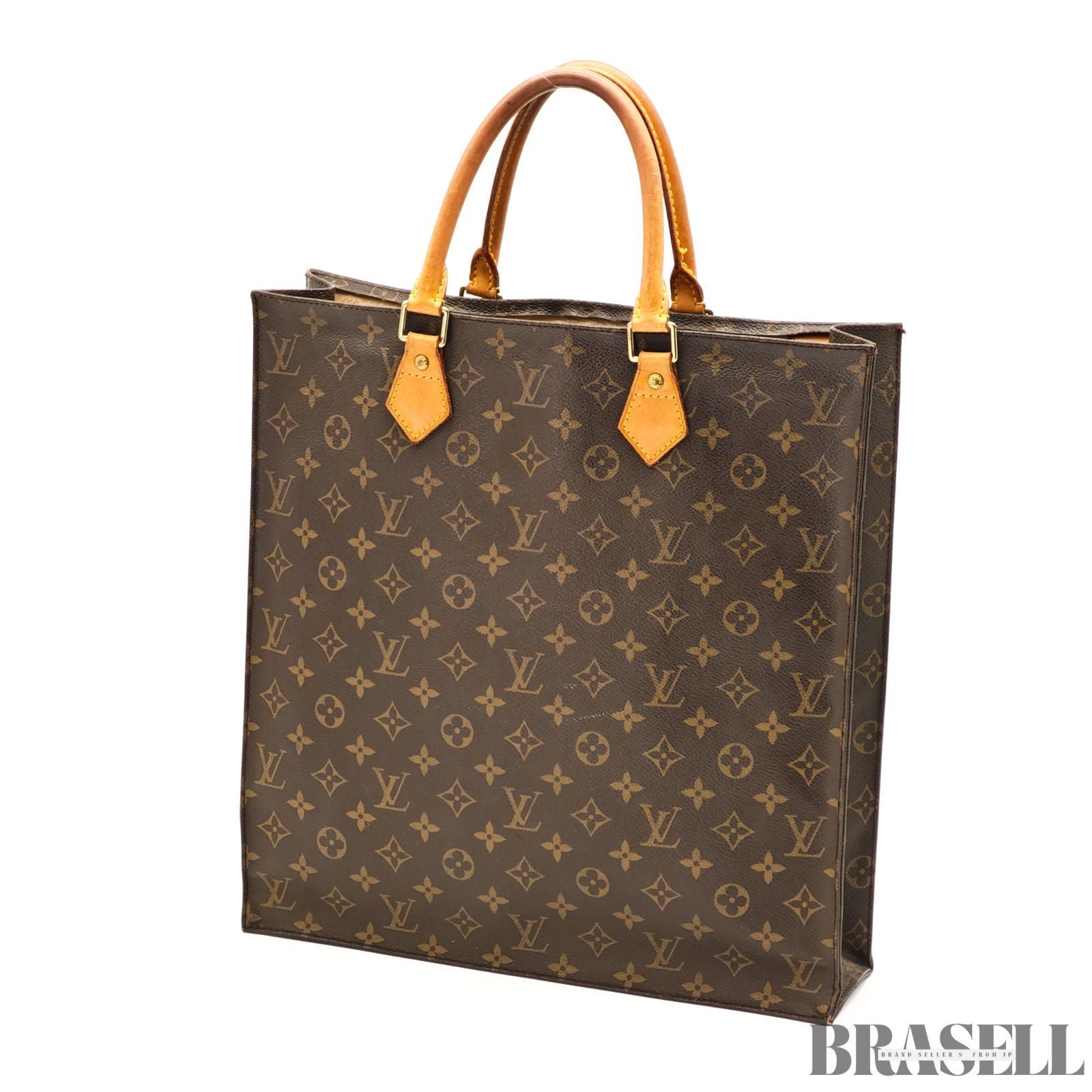 LOUIS VUITTON Sac Plat M51140 Hand Bag Tote Bag Monogram 【ImportFeeFREE】