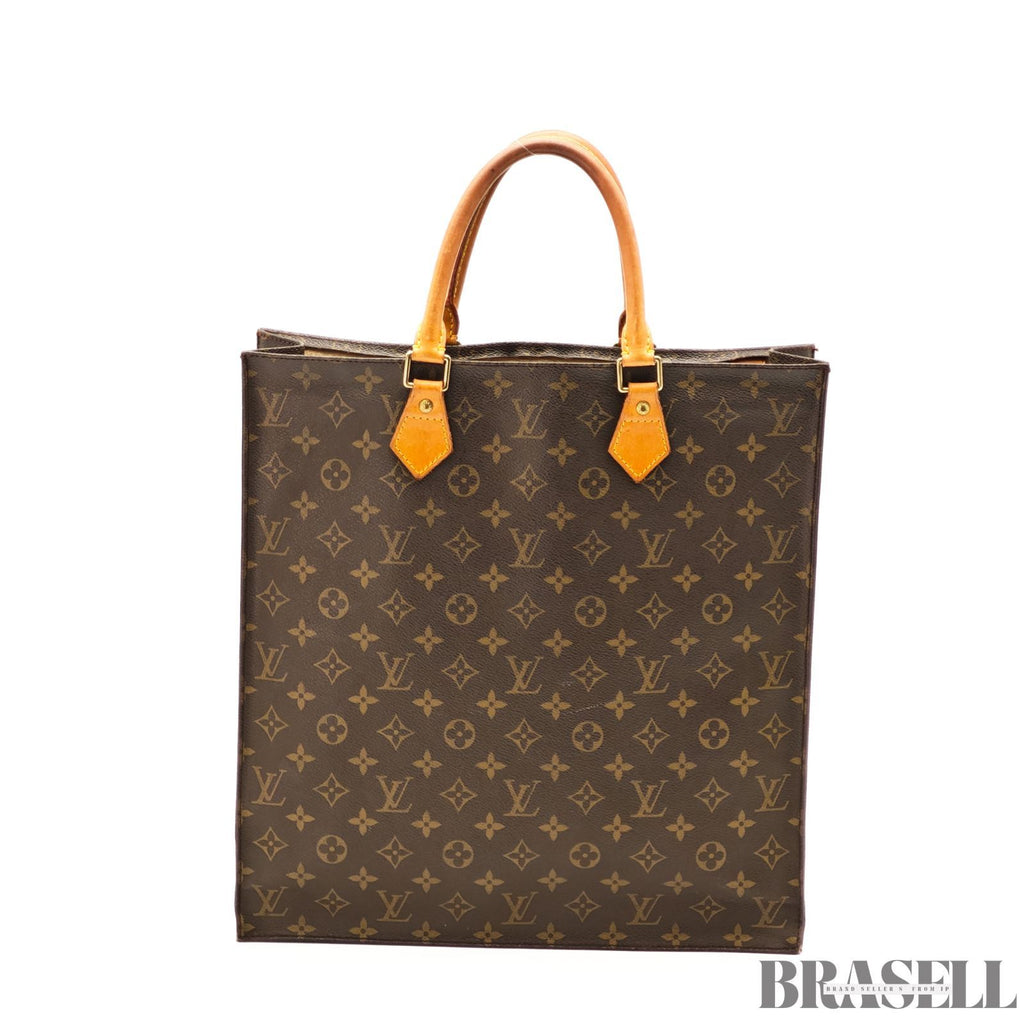 LOUIS VUITTON Sac Plat M51140 Hand Bag Tote Bag Monogram 【ImportFeeFREE】