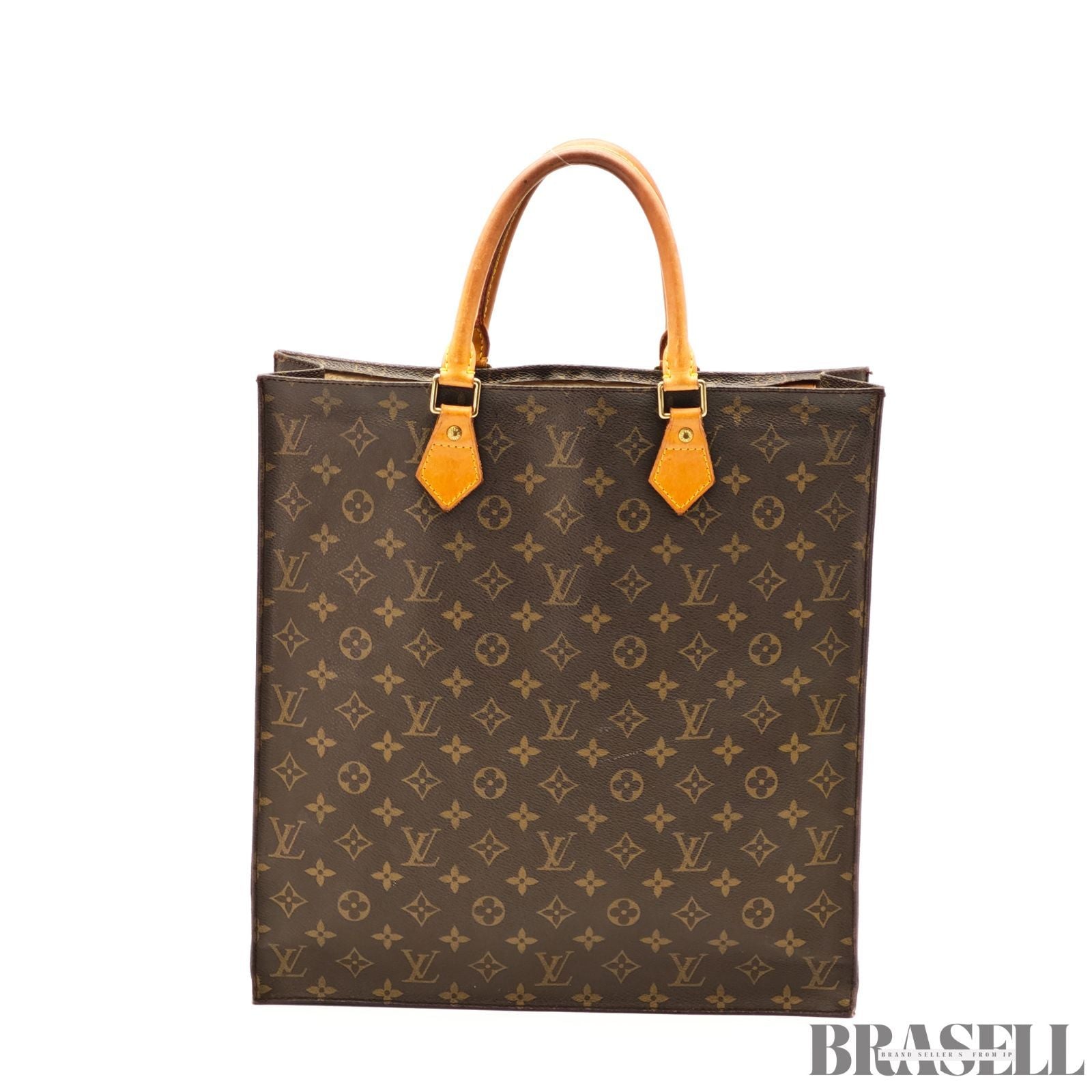 LOUIS VUITTON Sac Plat M51140 Hand Bag Tote Bag Monogram 【ImportFeeFREE】