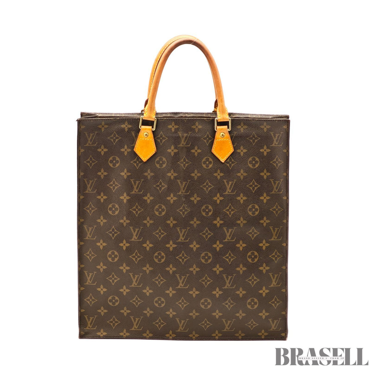 LOUIS VUITTON Sac Plat M51140 Hand Bag Tote Bag Monogram 【ImportFeeFREE】