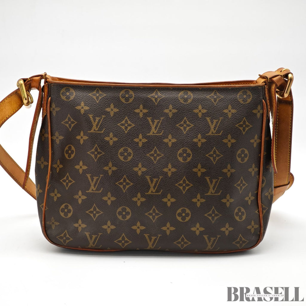 LOUIS VUITTON Hudson GM M40045 Monogram Shoulder Bag Brown【ImportFeeFREE】