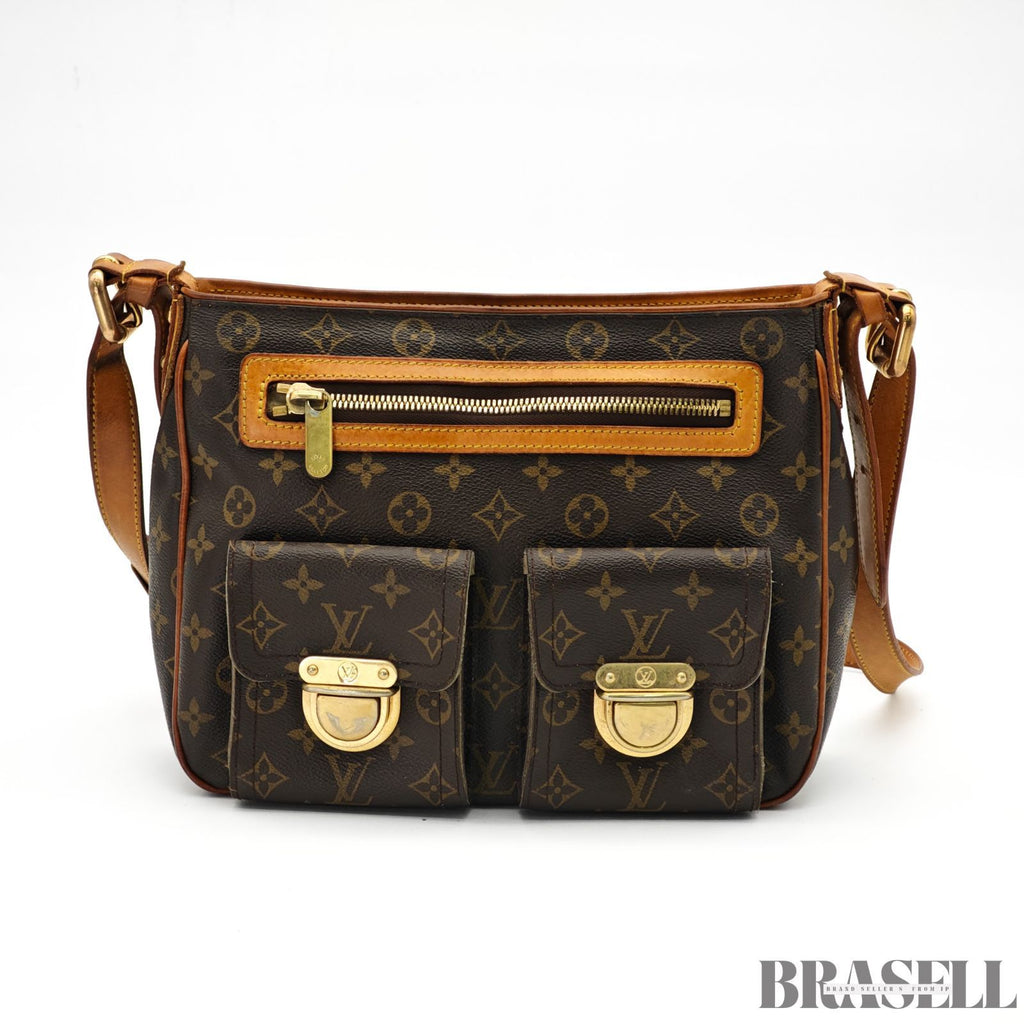 LOUIS VUITTON Hudson GM M40045 Monogram Shoulder Bag Brown【ImportFeeFREE】
