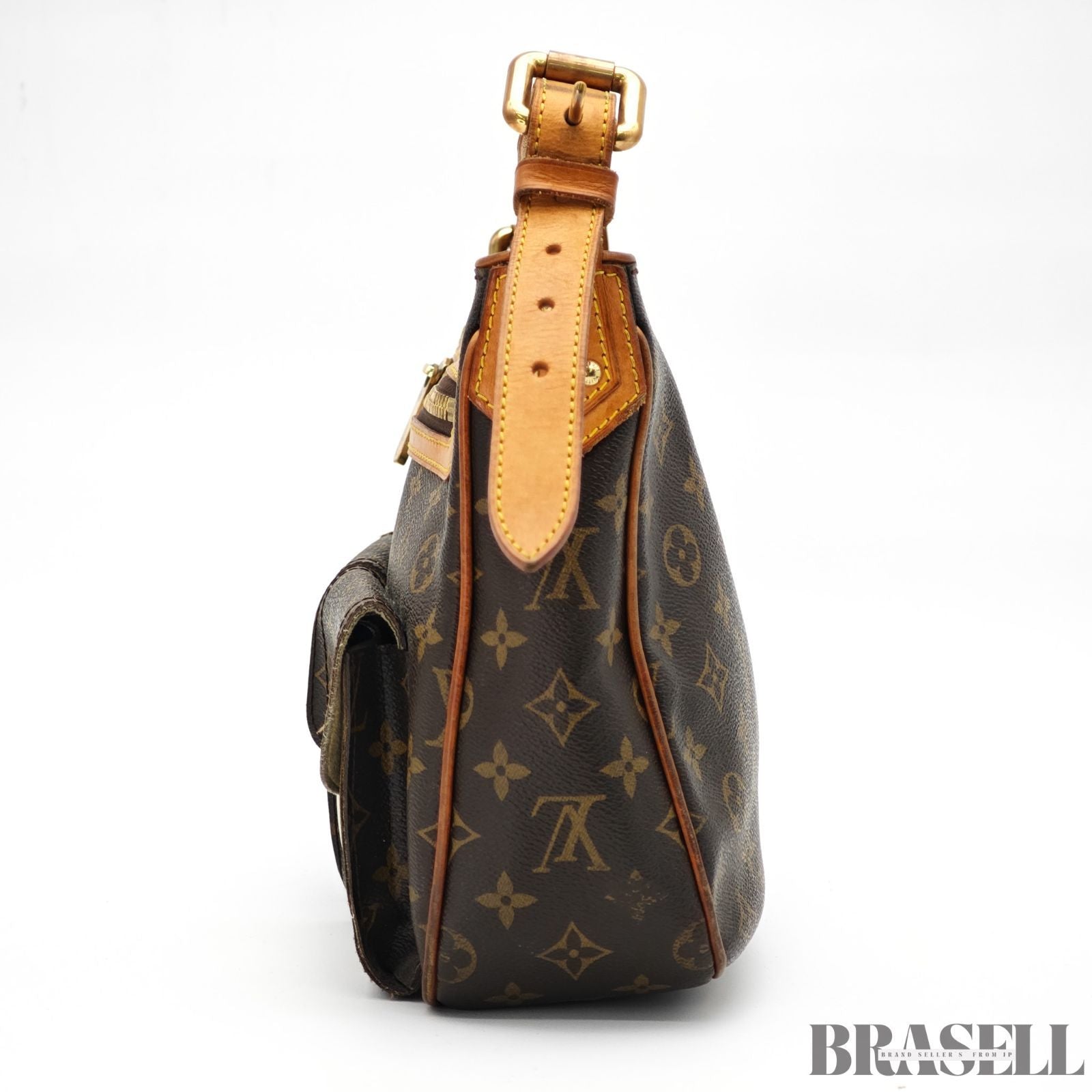 LOUIS VUITTON Hudson GM M40045 Monogram Shoulder Bag Brown【ImportFeeFREE】