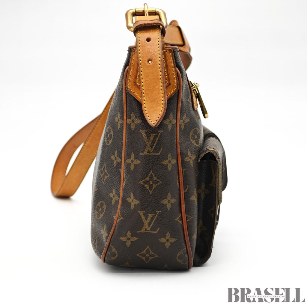 LOUIS VUITTON Hudson GM M40045 Monogram Shoulder Bag Brown【ImportFeeFREE】