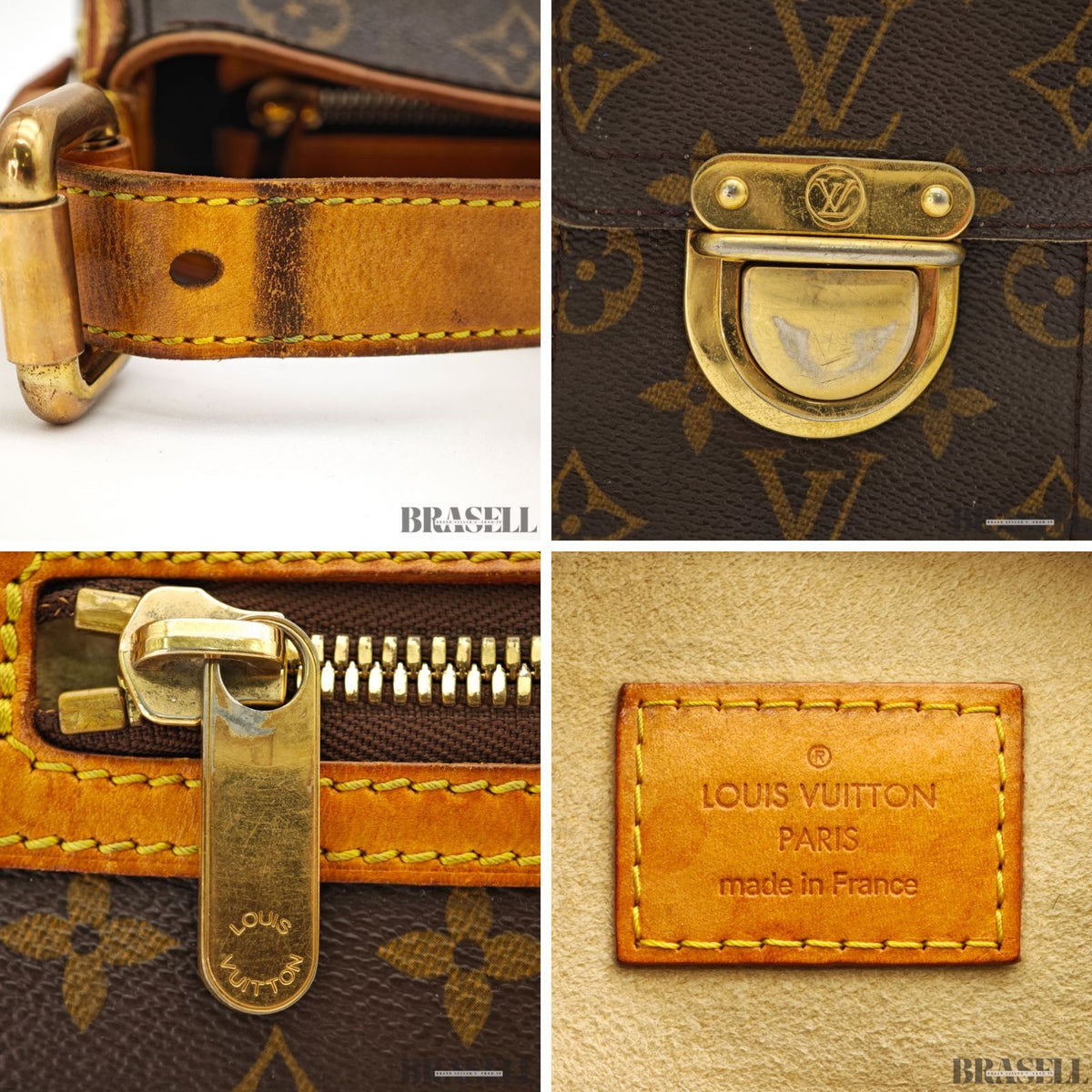 LOUIS VUITTON Hudson GM M40045 Monogram Shoulder Bag Brown【ImportFeeFREE】