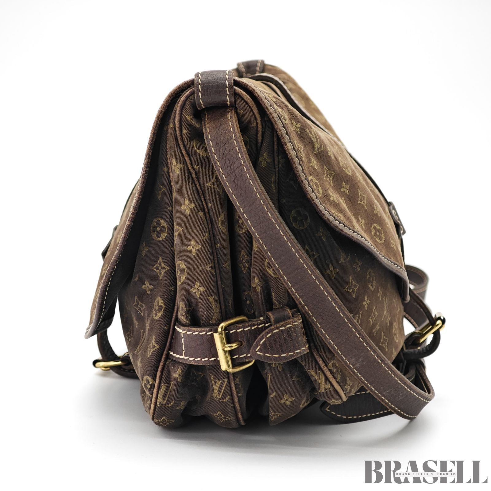 LOUIS VUITTON Monogram Mini Lin Saumur 30 M95227 Shoulder Bag 【ImportFeeFREE】