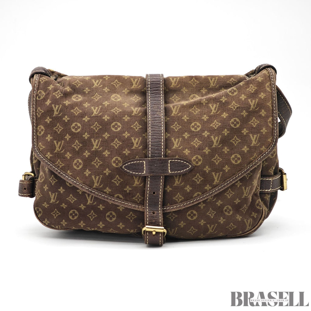 LOUIS VUITTON Monogram Mini Lin Saumur 30 M95227 Shoulder Bag 【ImportFeeFREE】