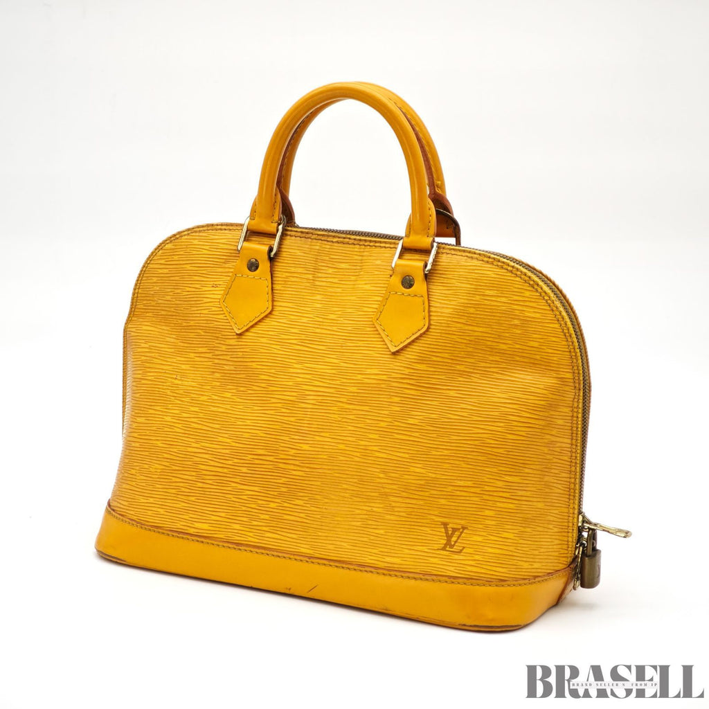 LOUIS VUITTON Epi Alma PM M52149 Hand Bag Tassili Yellow Epi 【ImportFeeFREE】