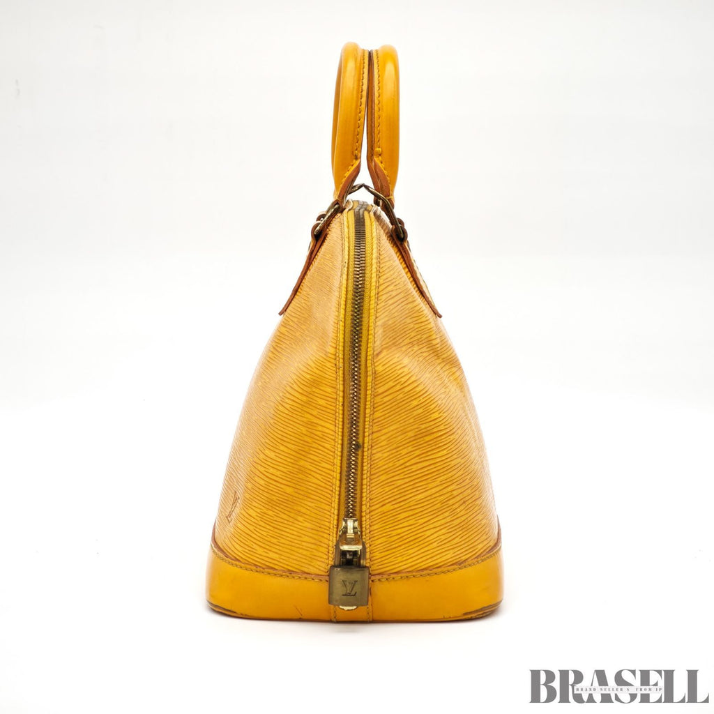 LOUIS VUITTON Epi Alma PM M52149 Hand Bag Tassili Yellow Epi 【ImportFeeFREE】