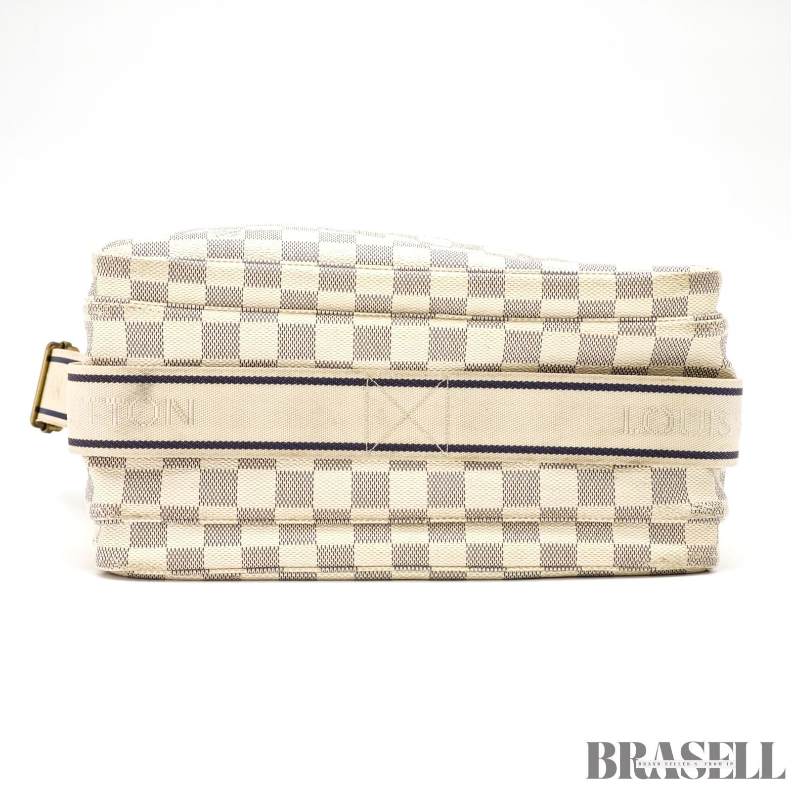 LOUIS VUITTON Damier Azur Naviglio N51189 Shoulder Bag White【ImportFeeFREE】