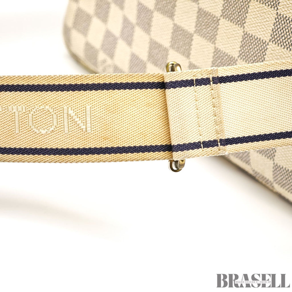 LOUIS VUITTON Damier Azur Naviglio N51189 Shoulder Bag White【ImportFeeFREE】