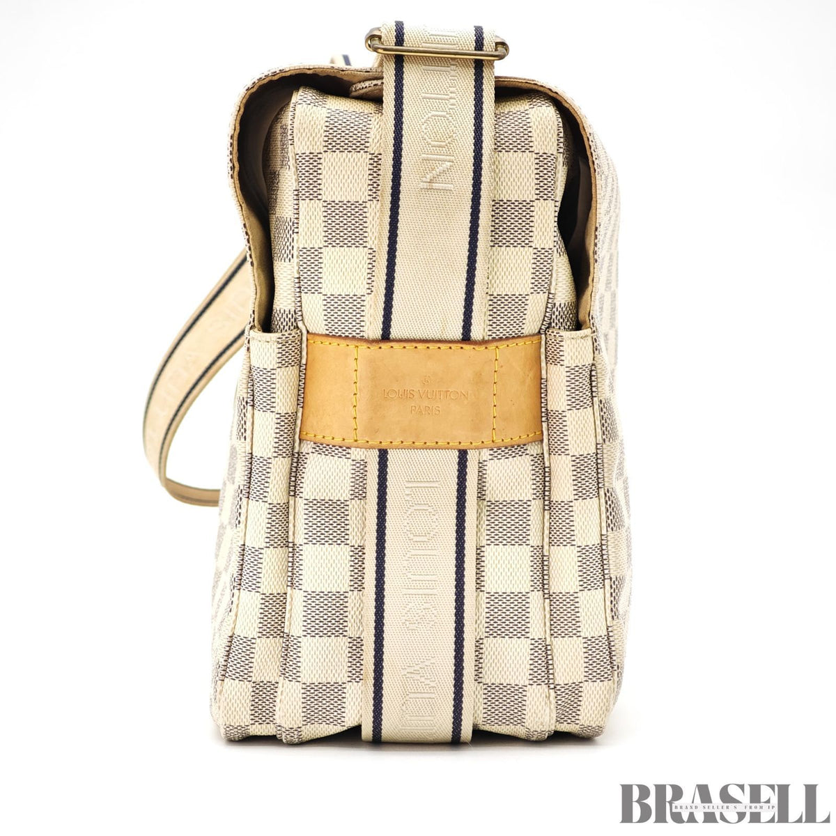 LOUIS VUITTON Damier Azur Naviglio N51189 Shoulder Bag White【ImportFeeFREE】