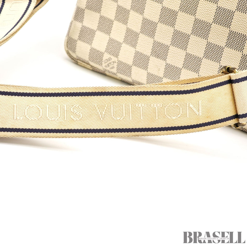 LOUIS VUITTON Damier Azur Naviglio N51189 Shoulder Bag White【ImportFeeFREE】