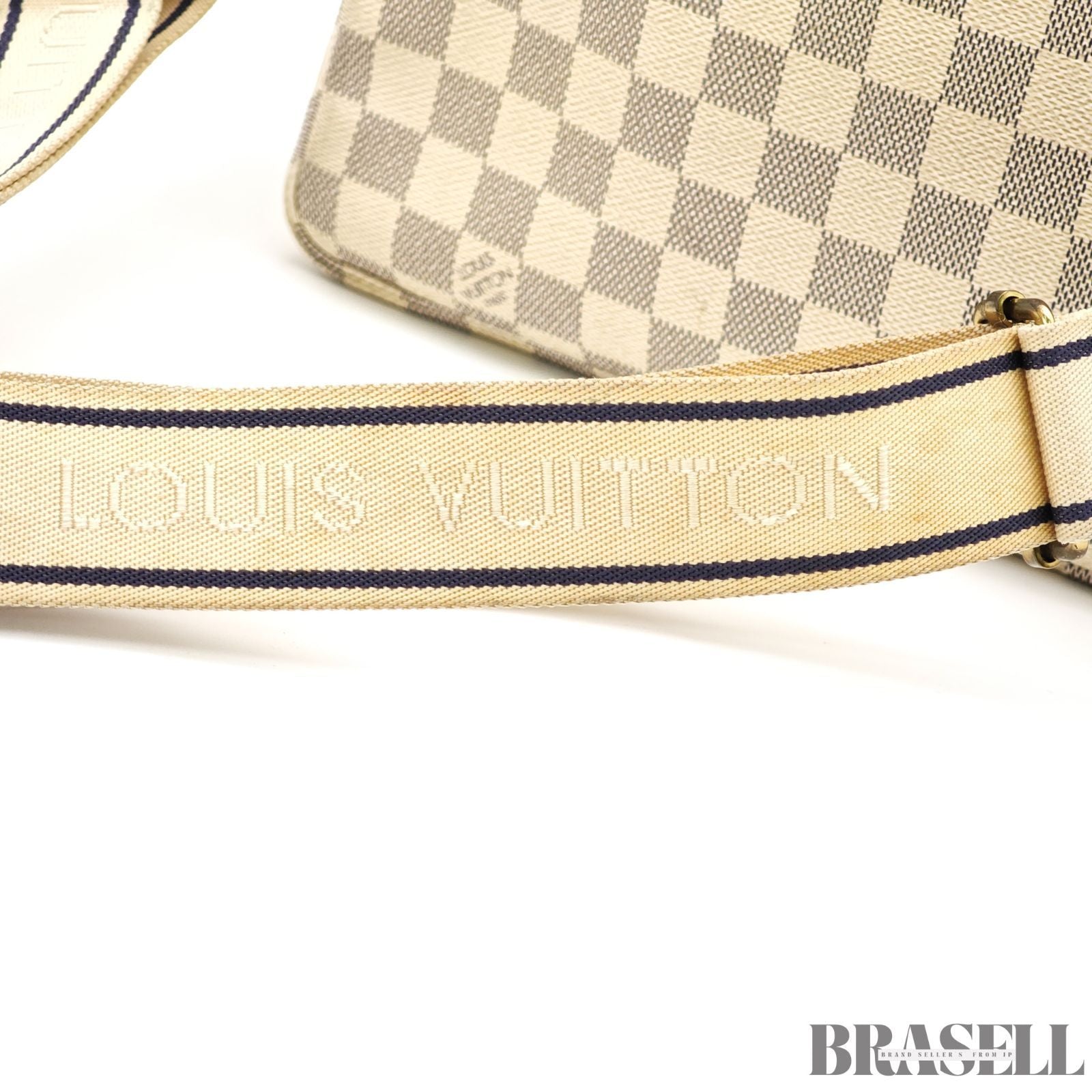 LOUIS VUITTON Damier Azur Naviglio N51189 Shoulder Bag White【ImportFeeFREE】