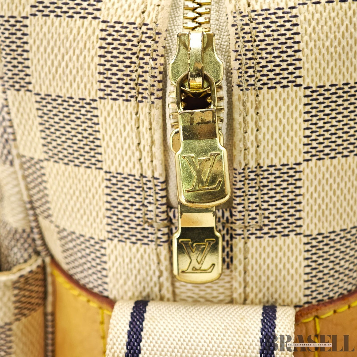 LOUIS VUITTON Damier Azur Naviglio N51189 Shoulder Bag White【ImportFeeFREE】