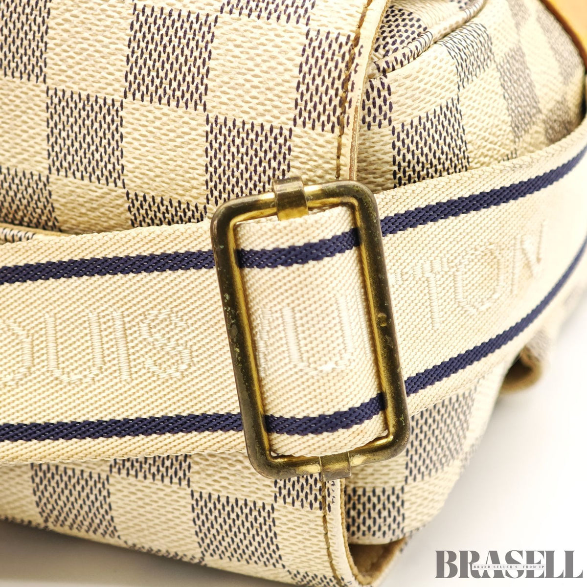 LOUIS VUITTON Damier Azur Naviglio N51189 Shoulder Bag White【ImportFeeFREE】
