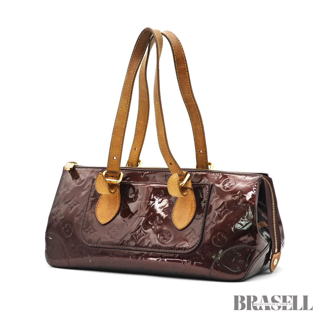 LOUIS VUITTON Vernis Rosewood Avenue M93510 Amarante Handbag 【ImportFeeFREE】