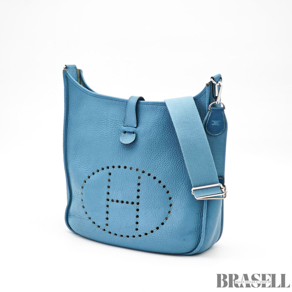 HERMES Evelyne III PM Shoulder Bag Blue Jean Blue Women's【ImportFeeFREE】