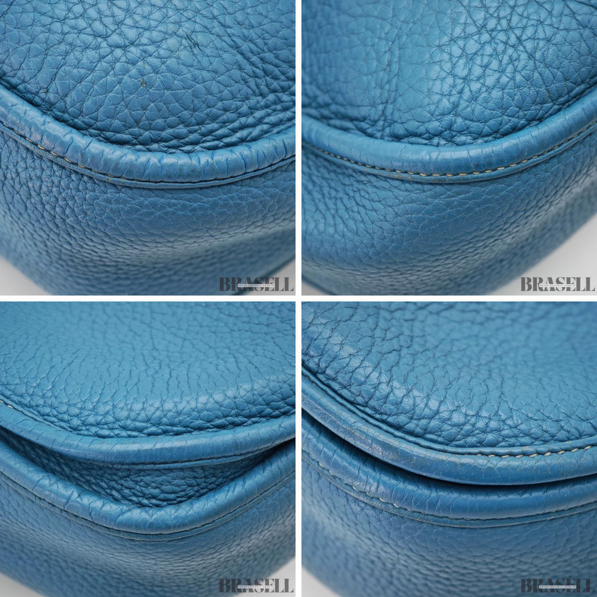 HERMES Evelyne III PM Shoulder Bag Blue Jean Blue Women's【ImportFeeFREE】