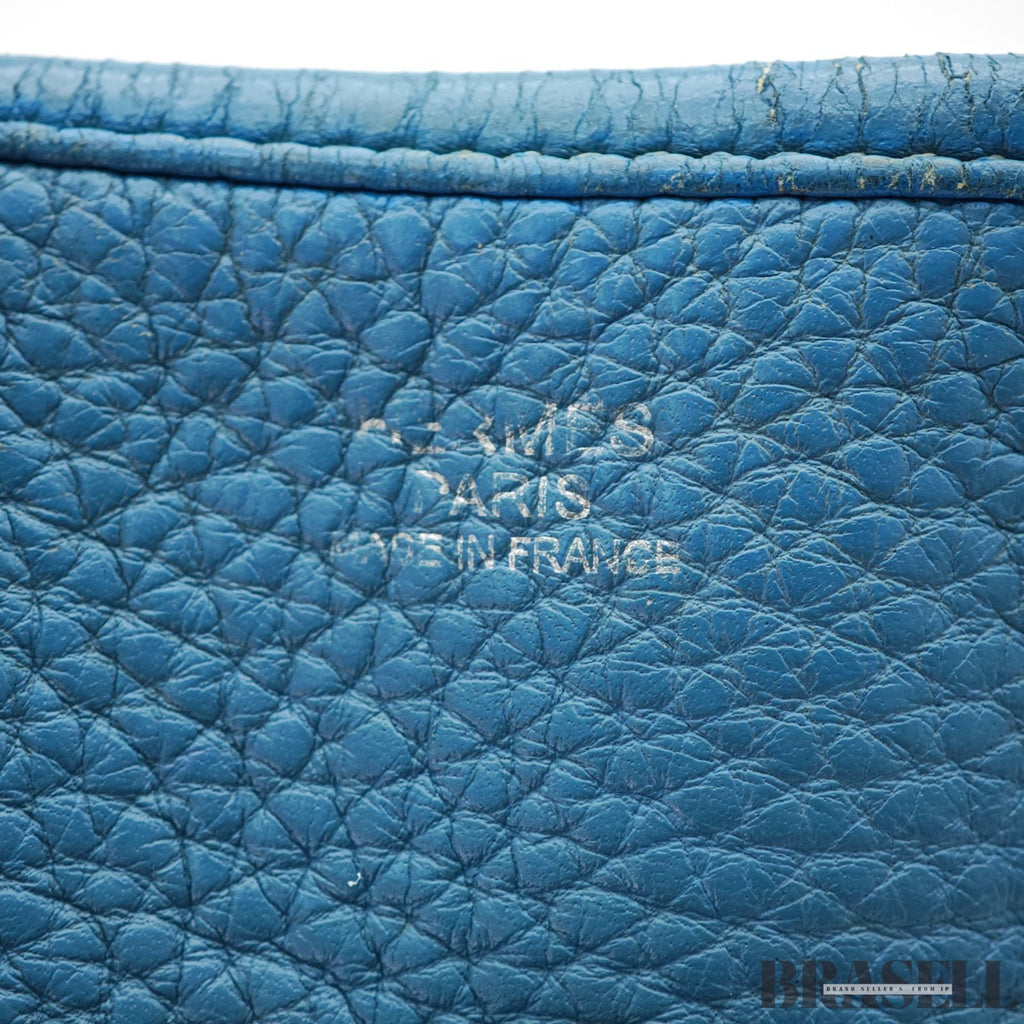 HERMES Evelyne III PM Shoulder Bag Blue Jean Blue Women's【ImportFeeFREE】