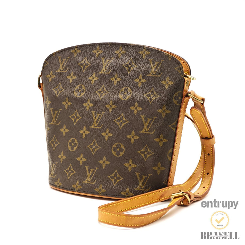 LOUIS VUITTON Druot M51290 Monogram Canvas Shoulder Bag Brown 【ImportFeeFREE】