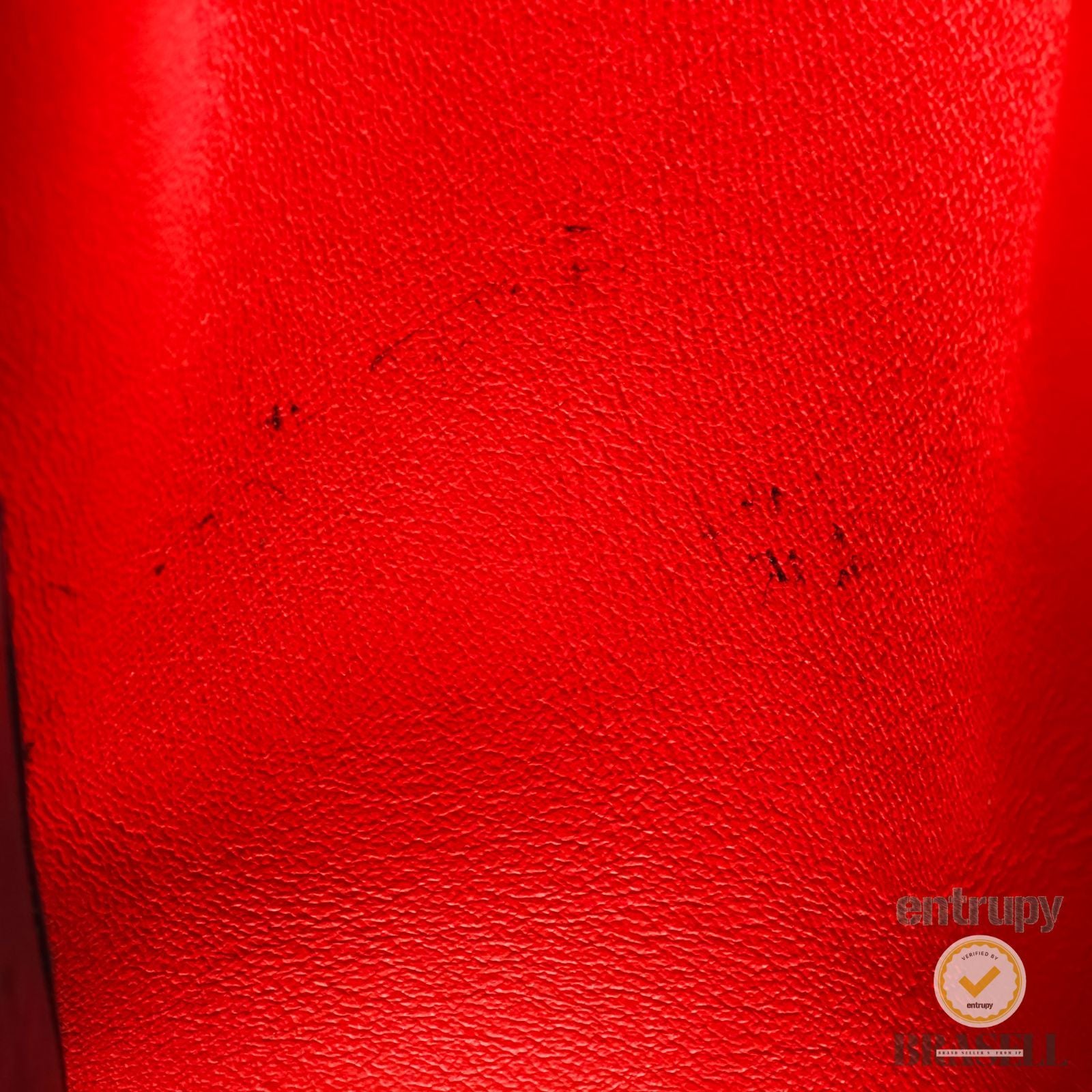 CELINE Leather Trapeze 2way Hand Bag Black Red Khaki Italy 【ImportFeeFREE】