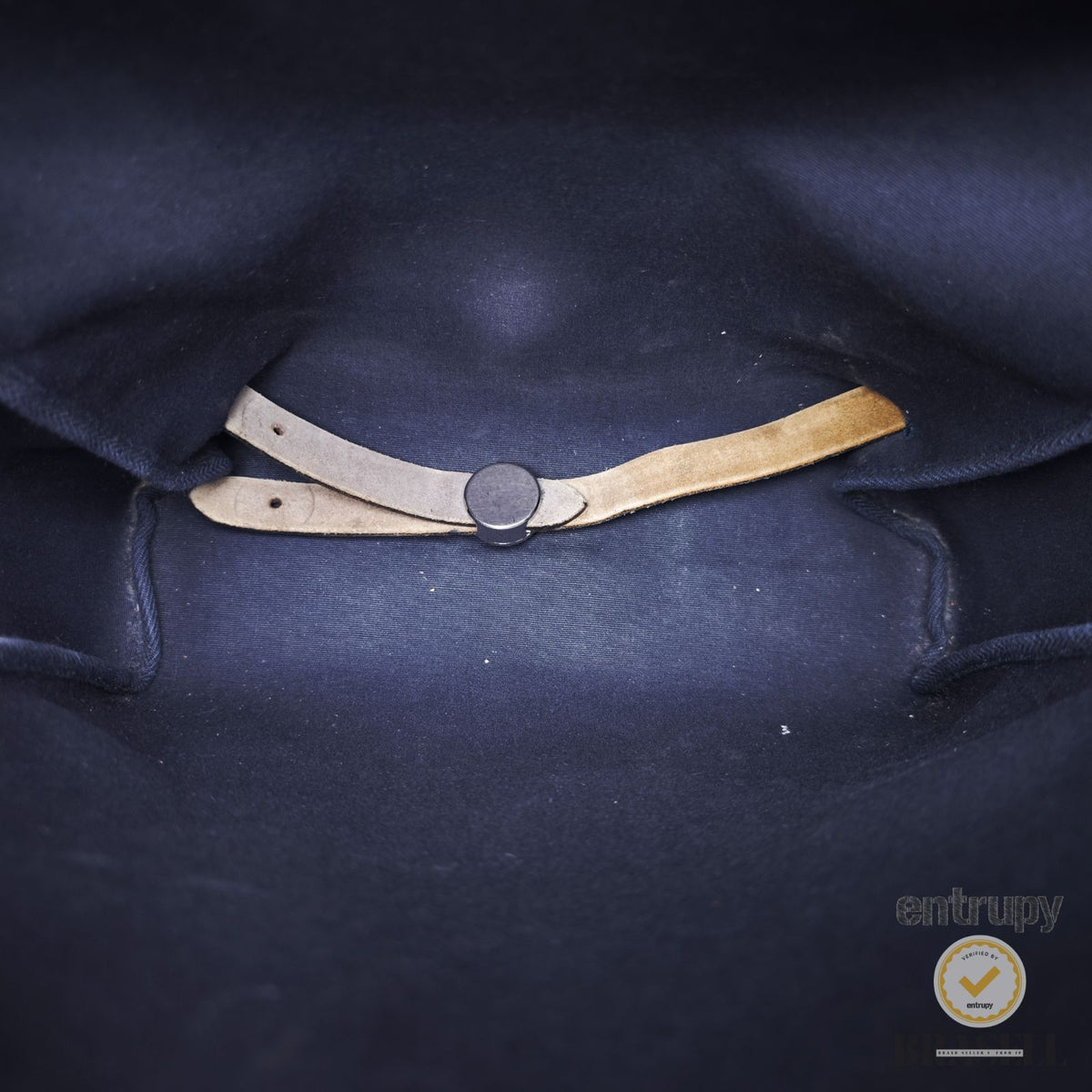 Herms Herbag Ad PM Backpack Rucksack E Engraved Navy【ImportFeeFREE】