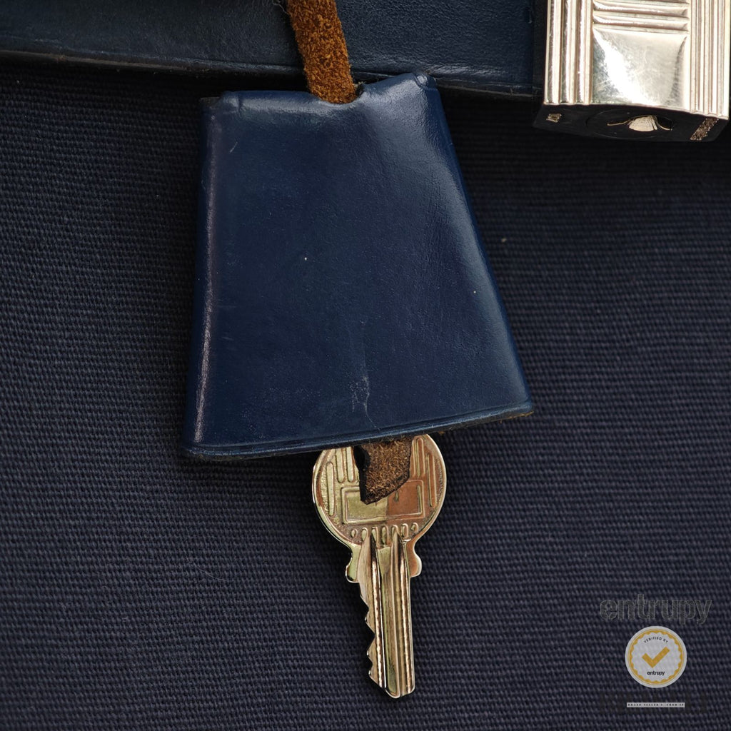 Herms Herbag Ad PM Backpack Rucksack E Engraved Navy【ImportFeeFREE】