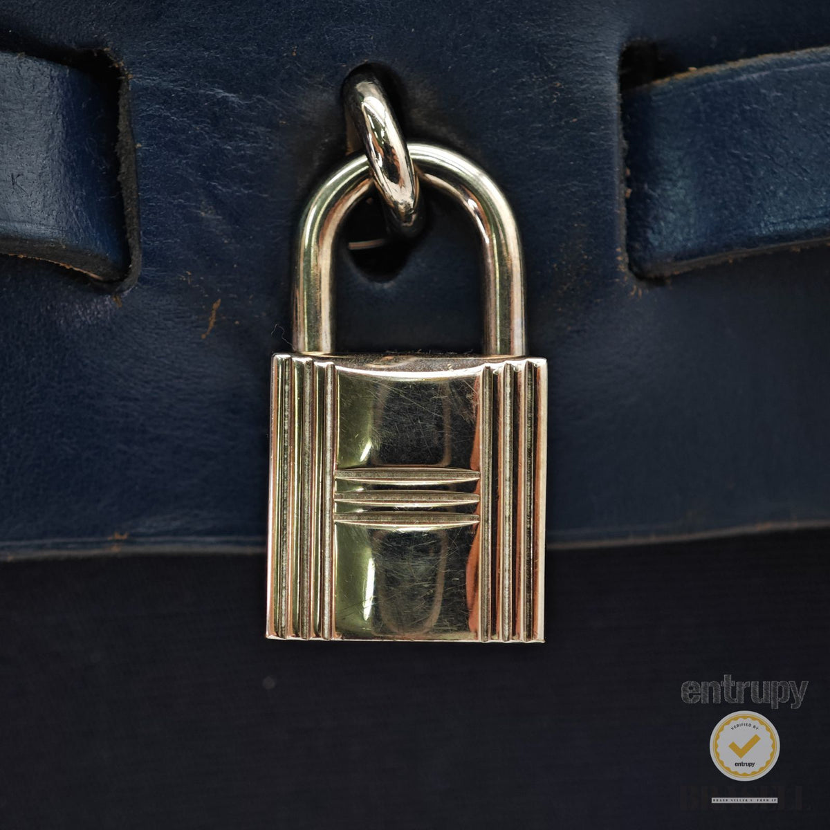 Herms Herbag Ad PM Backpack Rucksack E Engraved Navy【ImportFeeFREE】