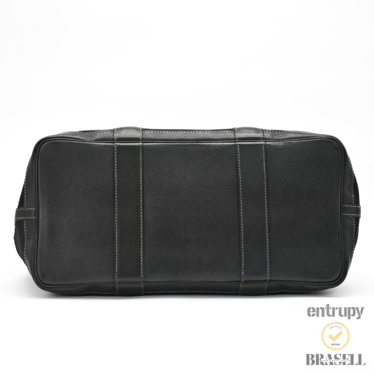 HERMES Garden Party PM Tote Bag Toile Officier Leather Black 【ImportFeeFREE】