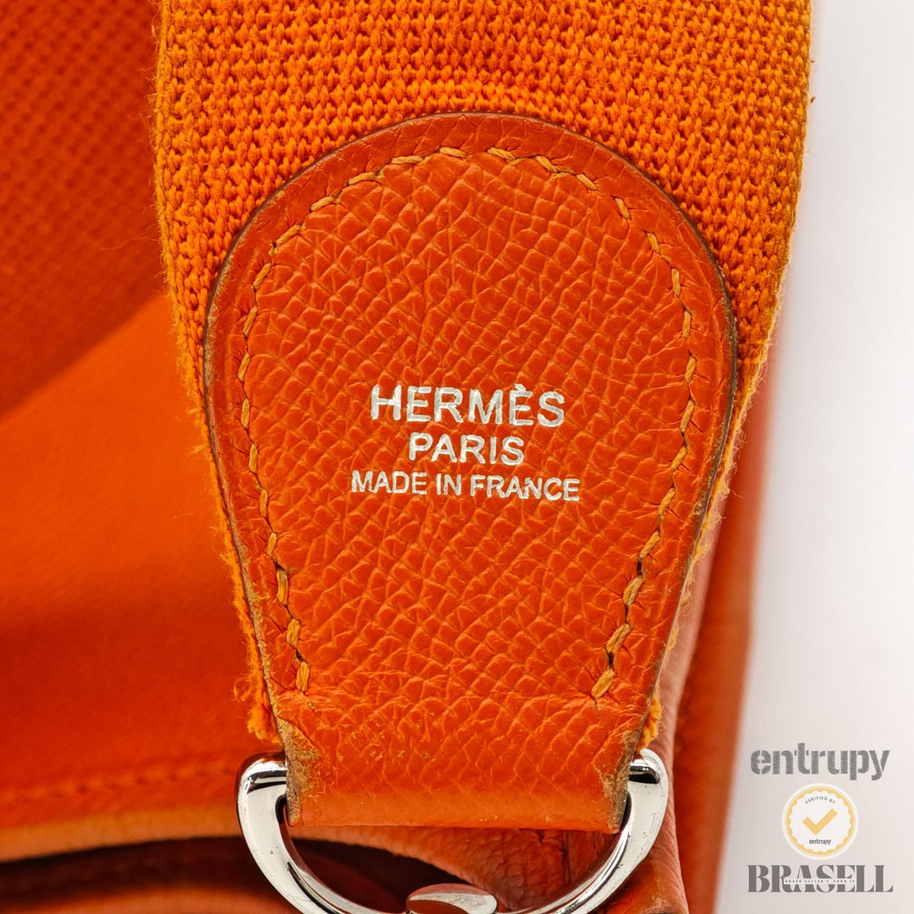 Hermes Evelyne 3 Taurillon Clemence Orange Shoulder Bag 【ImportFeeFREE】