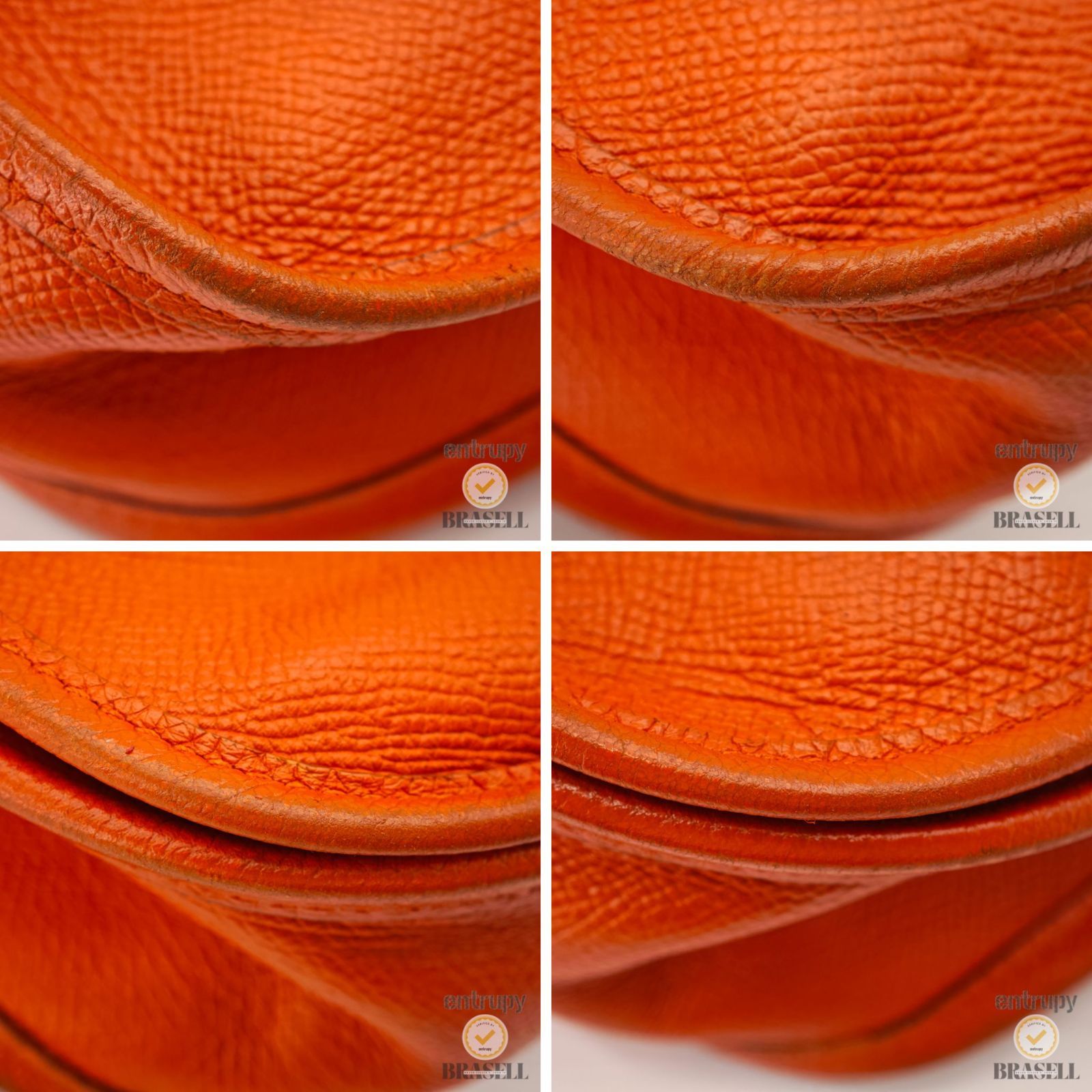 Hermes Evelyne 3 Taurillon Clemence Orange Shoulder Bag 【ImportFeeFREE】