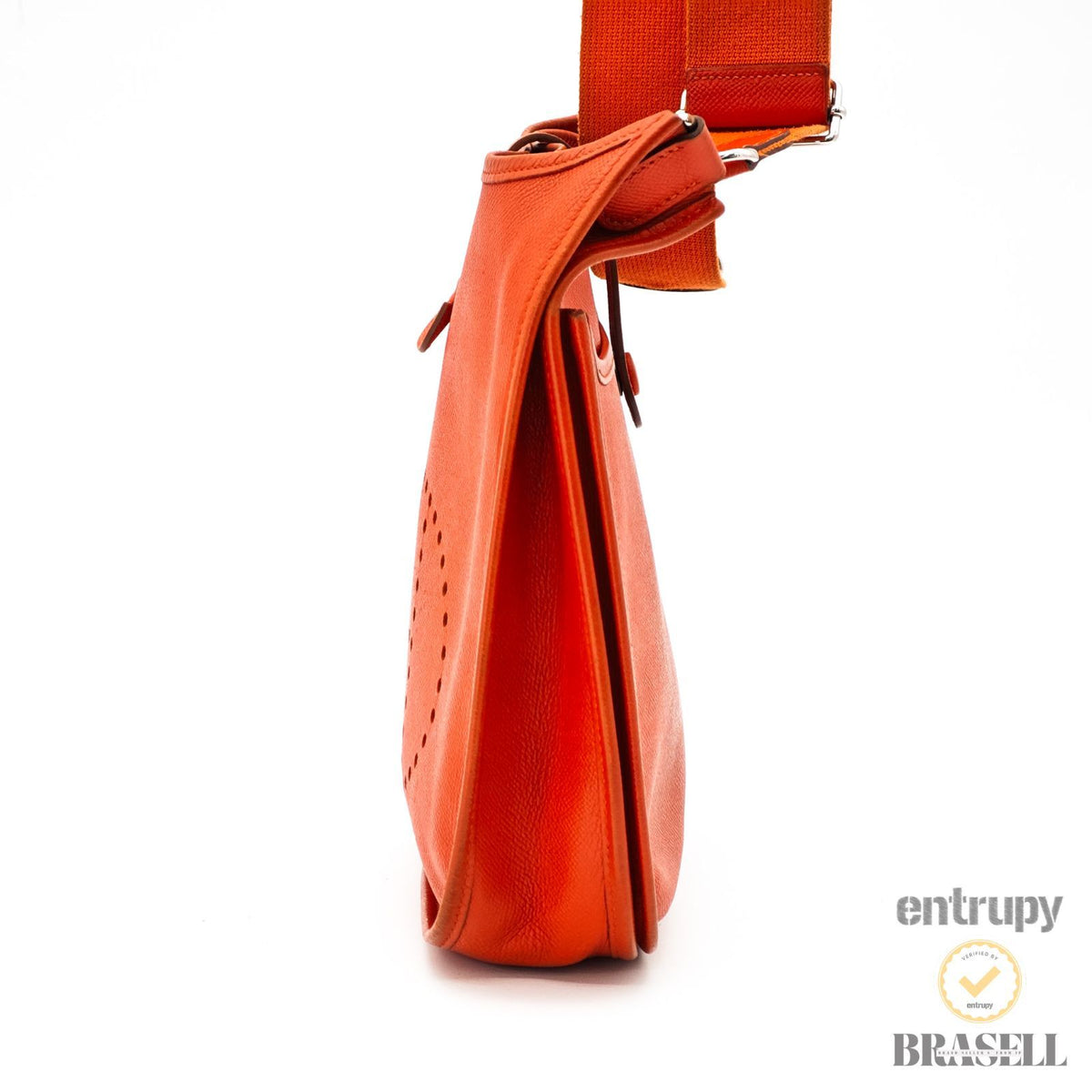 Hermes Evelyne 3 Taurillon Clemence Orange Shoulder Bag 【ImportFeeFREE】
