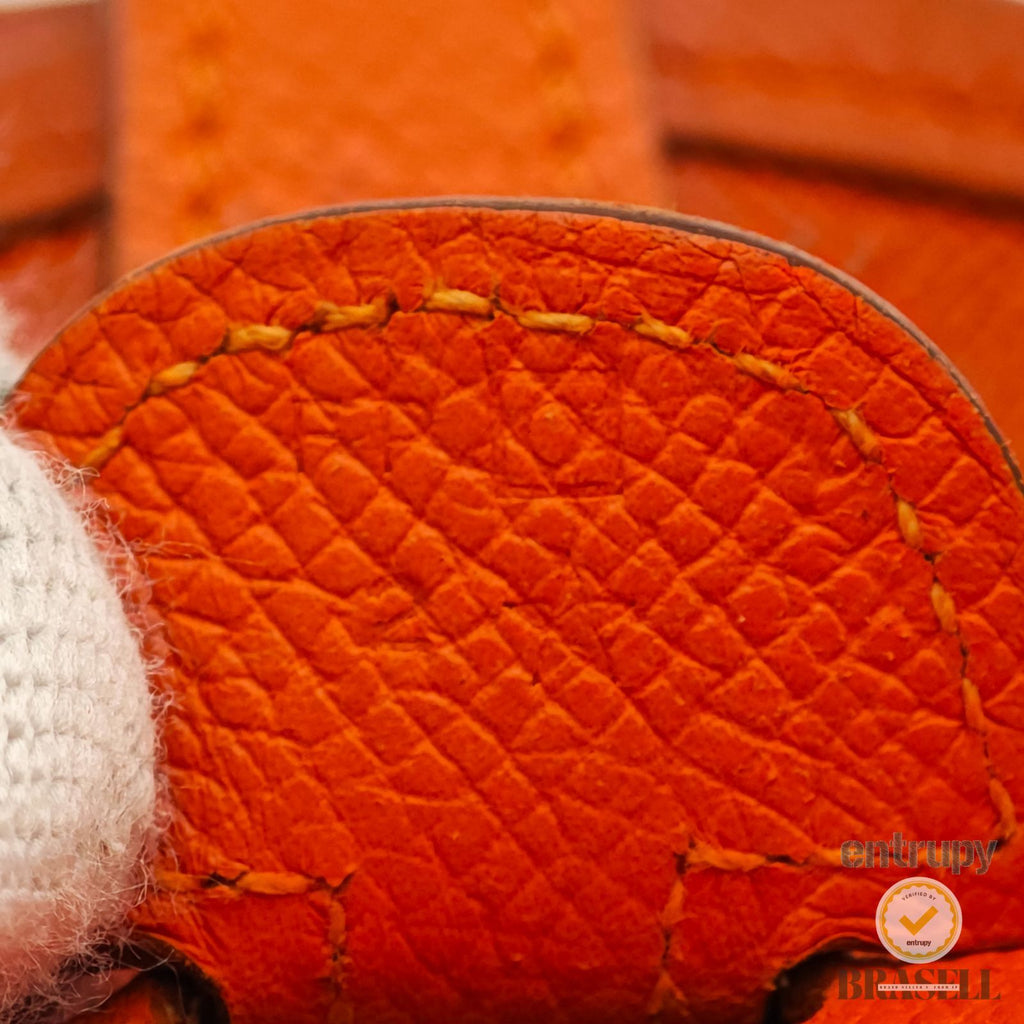 Hermes Evelyne 3 Taurillon Clemence Orange Shoulder Bag 【ImportFeeFREE】